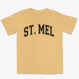 Saint Mel Catholic School Varsity Arch Premium Heavyweight T-shirt