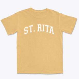 St Rita Parish Varsity Arch Premium Heavyweight T-shirt