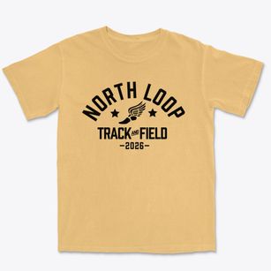 North Loop Elementary School Track and Field Premium Heavyweight T-shirt