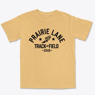 Prairie Lane Elementary School Track and Field Premium Heavyweight T-shirt