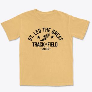 Saint Leo The Great School Track and Field Premium Heavyweight T-shirt