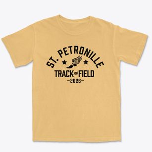 St Petronille School Track and Field Premium Heavyweight T-shirt