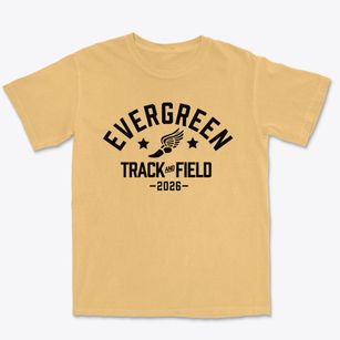 Evergreen Academy Middle School Track and Field Premium Heavyweight T-shirt
