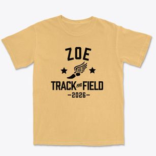Zoe Christian Academy Track and Field Premium Heavyweight T-shirt