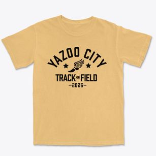 Yazoo City Junior High School Track and Field Premium Heavyweight T-shirt