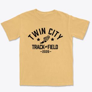 Twin City Christian Academy Track and Field Premium Heavyweight T-shirt