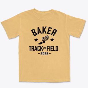 Baker High School Track and Field Premium Heavyweight T-shirt