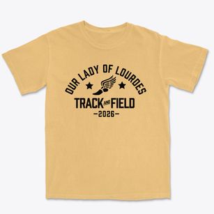 Our Lady Of Lourdes School Track and Field Premium Heavyweight T-shirt