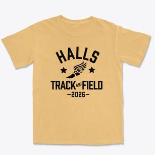 Halls Elementary School Track and Field Premium Heavyweight T-shirt