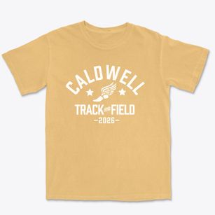 Caldwell Parish Junior High School Track and Field Premium Heavyweight T-shirt