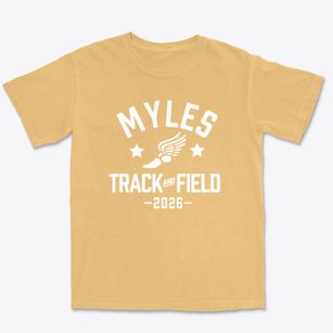 Myles Elementary School Track and Field Premium Heavyweight T-shirt