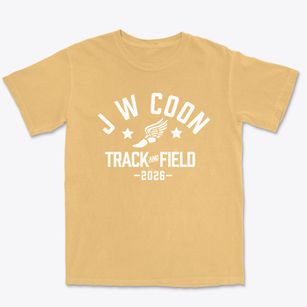 J W Coon Elementary School Track and Field Premium Heavyweight T-shirt