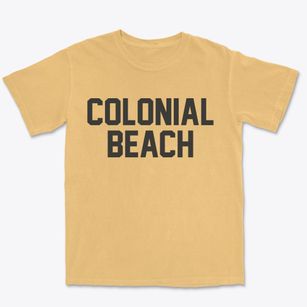 Colonial Beach Virginia Classic Block Premium Heavyweight T-shirt