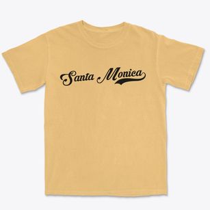 Santa Monica California Vintage Team Premium Heavyweight T-shirt