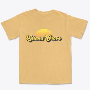 Leland Grove Illinois Sublime Sunset Premium Heavyweight T-shirt