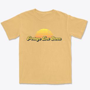 Portage Des Sioux Missouri Sublime Sunset Premium Heavyweight T-shirt