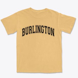 Burlington North Carolina Varsity Premium Heavyweight T-shirt