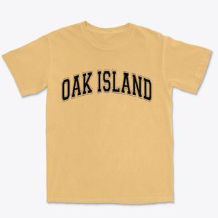 Oak Island Texas Varsity Premium Heavyweight T-shirt