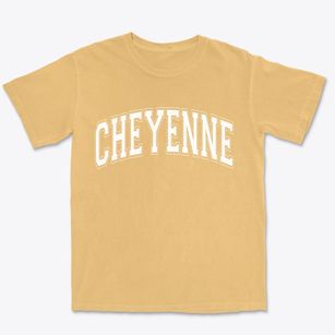 Cheyenne Wyoming Varsity Premium Heavyweight T-shirt