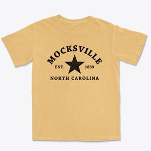 Mocksville North Carolina Star Premium Heavyweight T-shirt