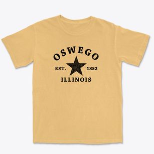Oswego Illinois Star Premium Heavyweight T-shirt