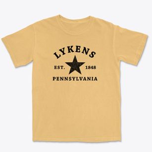 Lykens Pennsylvania Star Premium Heavyweight T-shirt