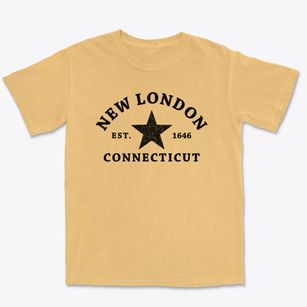 New London Connecticut Star Premium Heavyweight T-shirt