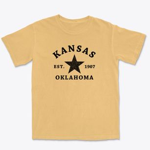 Kansas Oklahoma Star Premium Heavyweight T-shirt