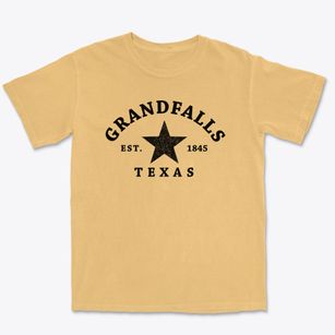 Grandfalls Texas Star Premium Heavyweight T-shirt
