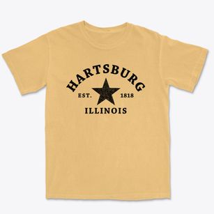 Hartsburg Illinois Star Premium Heavyweight T-shirt