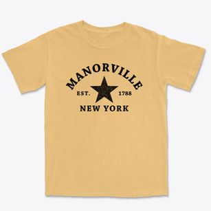 Manorville New York Star Premium Heavyweight T-shirt