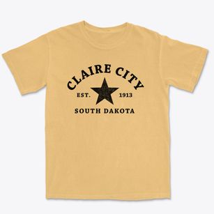Claire City South Dakota Star Premium Heavyweight T-shirt
