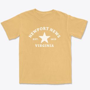 Newport News Virginia Star Premium Heavyweight T-shirt