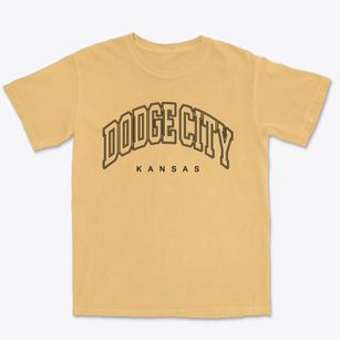 Dodge City Kansas Inline Premium Heavyweight T-shirt