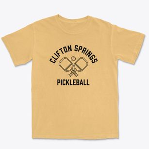 Clifton Springs New York Pickleball Premium Heavyweight T-shirt
