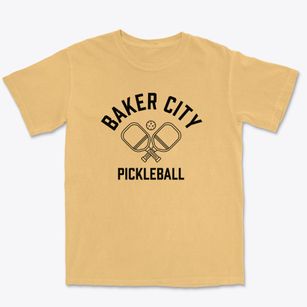 Baker City Oregon Pickleball Premium Heavyweight T-shirt
