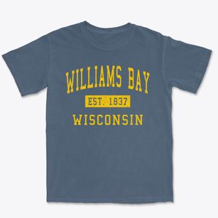 Williams Bay Wisconsin Classic Established Premium Heavyweight T-shirt