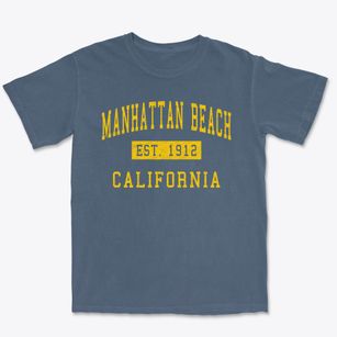 Manhattan Beach California Classic Established Premium Heavyweight T-shirt