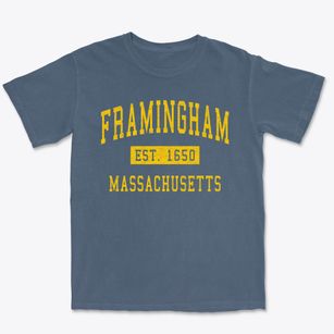 Framingham Massachusetts Classic Established Premium Heavyweight T-shirt