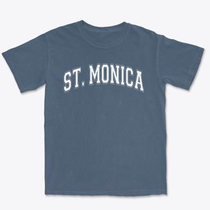Saint Monica School Varsity Arch Premium Heavyweight T-shirt