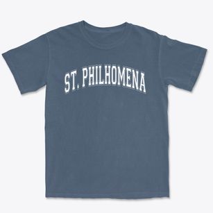 St Philhomena Parish Varsity Arch Premium Heavyweight T-shirt
