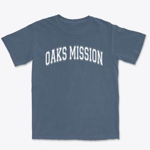 Oaks Mission Elementary School Varsity Arch Premium Heavyweight T-shirt