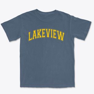 Lakeview Junior High School Varsity Arch Premium Heavyweight T-shirt
