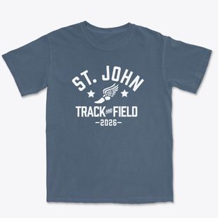 Saint John The Evangelist School Track and Field Premium Heavyweight T-shirt