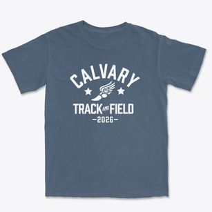 Calvary Baptist Academy Track and Field Premium Heavyweight T-shirt