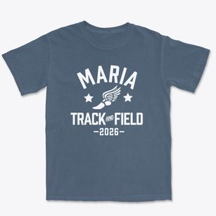 Maria Montessori Elementary School Track and Field Premium Heavyweight T-shirt