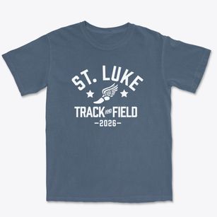 Saint Luke Academy Track and Field Premium Heavyweight T-shirt