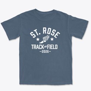 Saint Rose Of Lima School Track and Field Premium Heavyweight T-shirt
