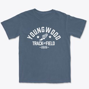 Youngwood Baptist School Track and Field Premium Heavyweight T-shirt