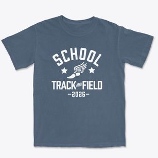School Community Guidance Center Track and Field Premium Heavyweight T-shirt